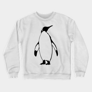 Penguin Black Silhouette Animal Pet Cool Style Crewneck Sweatshirt